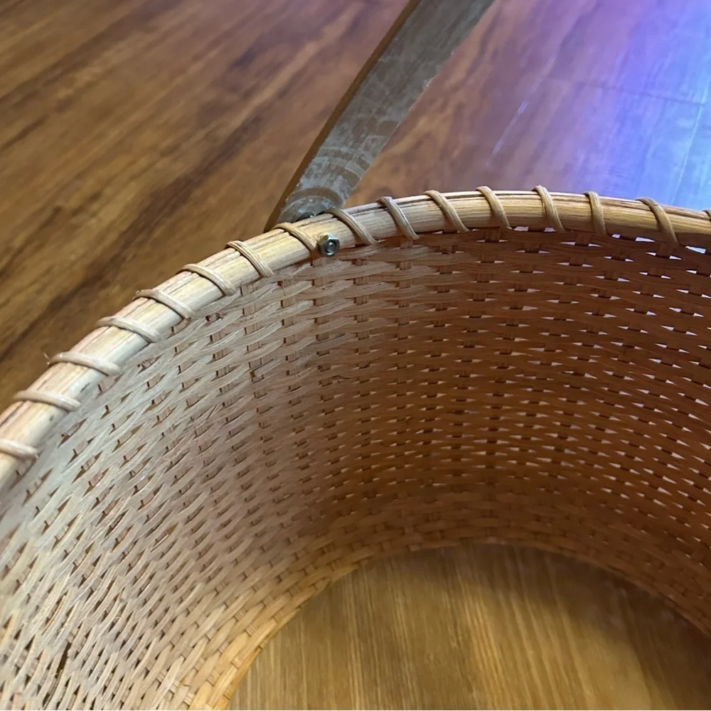 Woven Basket with Handle Vintage Nantucket basket with lid